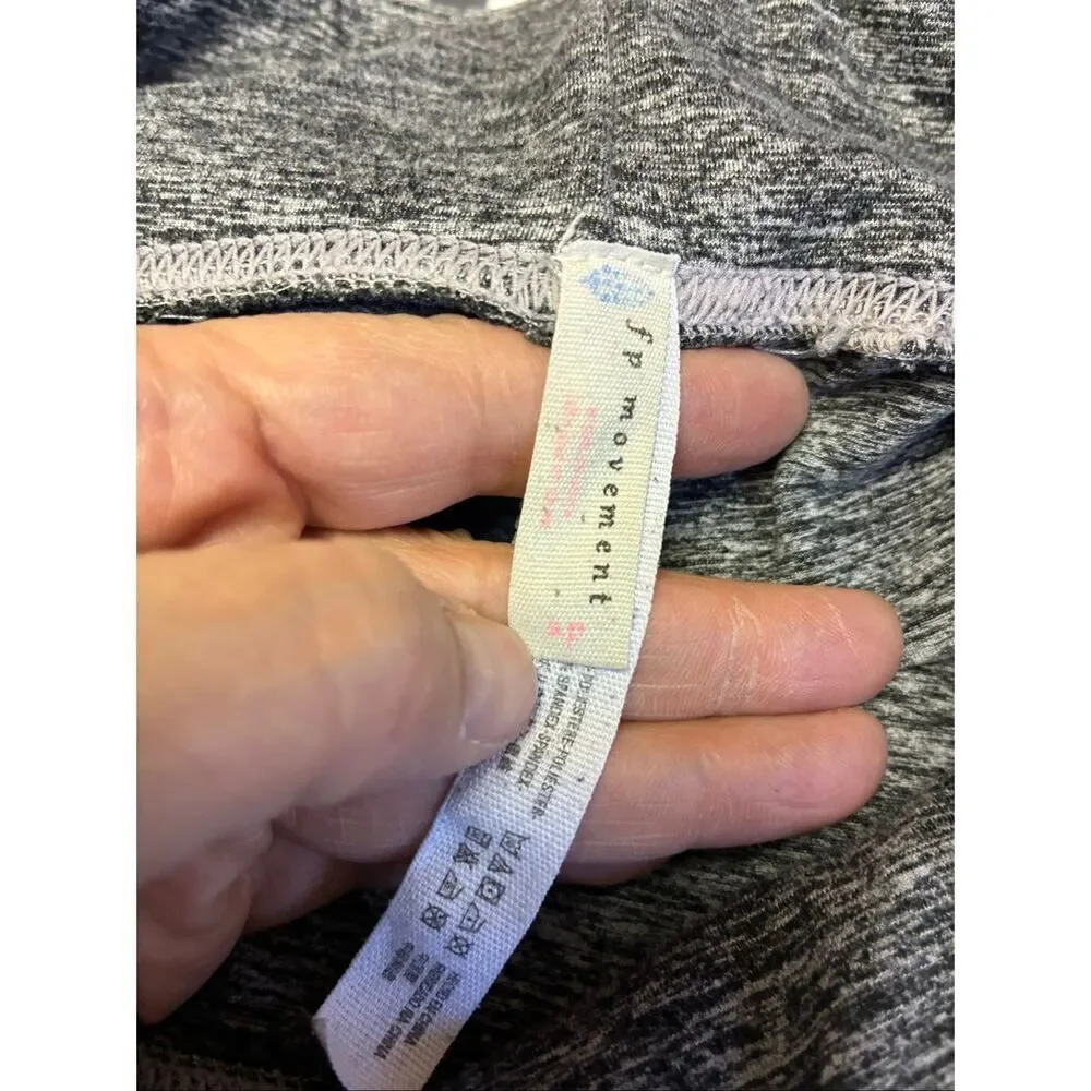 Free People Movement Boro Colorblock Leggings in Navy Blue and Gray Design Size